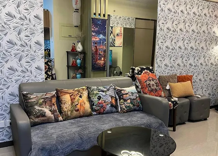 Japan Vibe Near Ayala Feliz Mall 2br 55sqm With Veranda Netflix Prime Hbo Max Pool